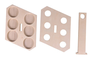 Raft beer Teddy wooden holder for 6 33cl beers (long neck type)