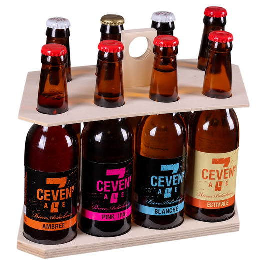 Raft beer Teddy wooden holder for 8 33cl beers (long neck type)