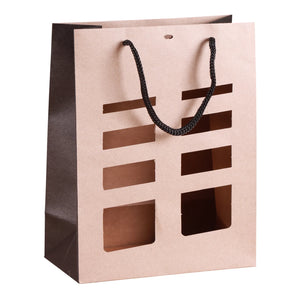 Elusa terroir kraft paper bag 22x11x28cm with windows