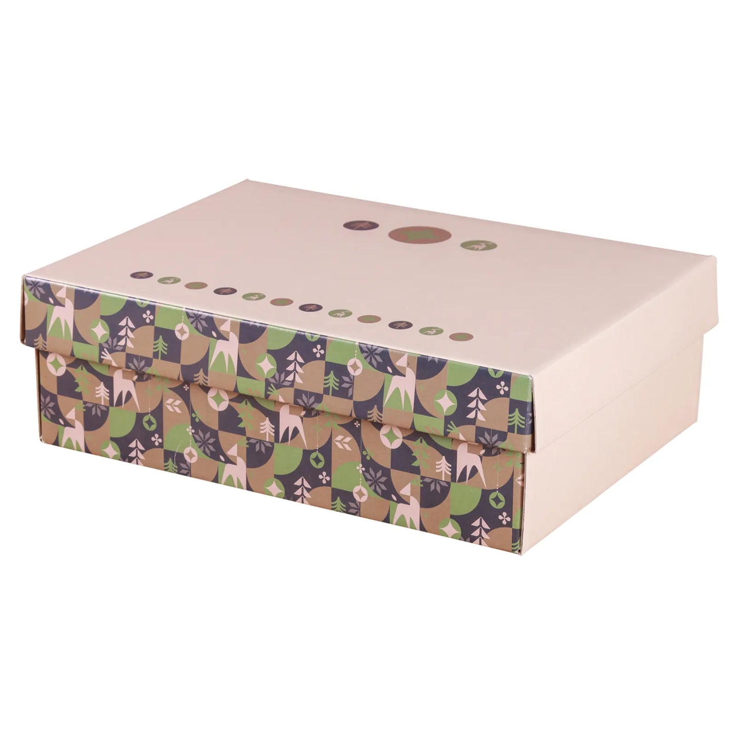 Boite couvercle Ravenne carton jeu de dames 33.5x25x11cm