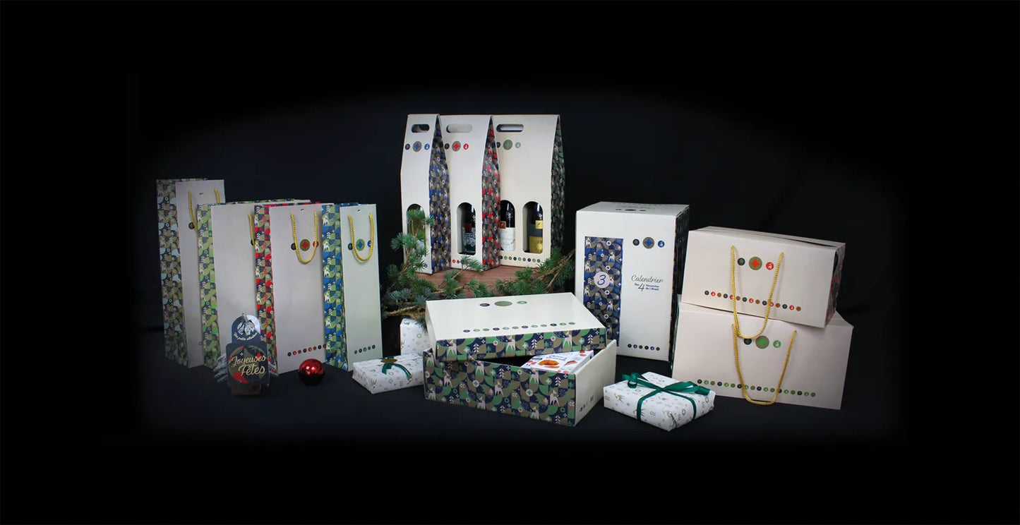 Boite couvercle Ravenne carton jeu de dames 33.5x25x11cm