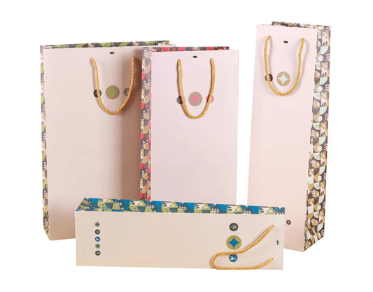 Sac Ravenne papier 2 bouteilles