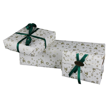 Papier cadeau Ravenne papier couché beige/or 0.70x100m