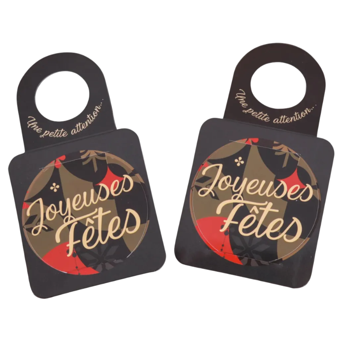 Carte message/goulot Victoria disque anti-goutte - Ravenne/Joyeuses Fêtes