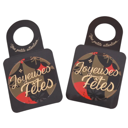 Carte message/goulot Victoria disque anti-goutte - Ravenne/Joyeuses Fêtes