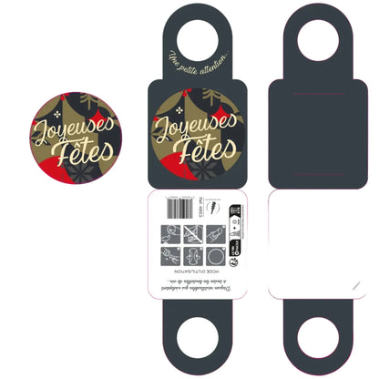 Carte message/goulot Victoria disque anti-goutte - Ravenne/Joyeuses Fêtes
