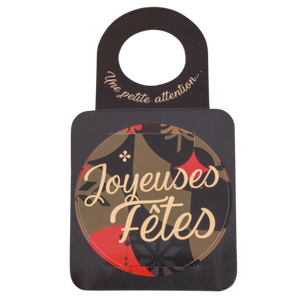 Message card/Victoria bottle neck with anti-drip disc - Ravenna/Happy Holidays