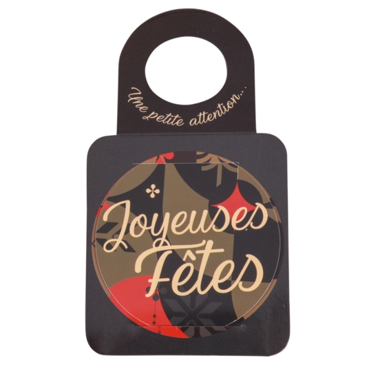 Message card/Victoria bottle neck with anti-drip disc - Ravenna/Happy Holidays