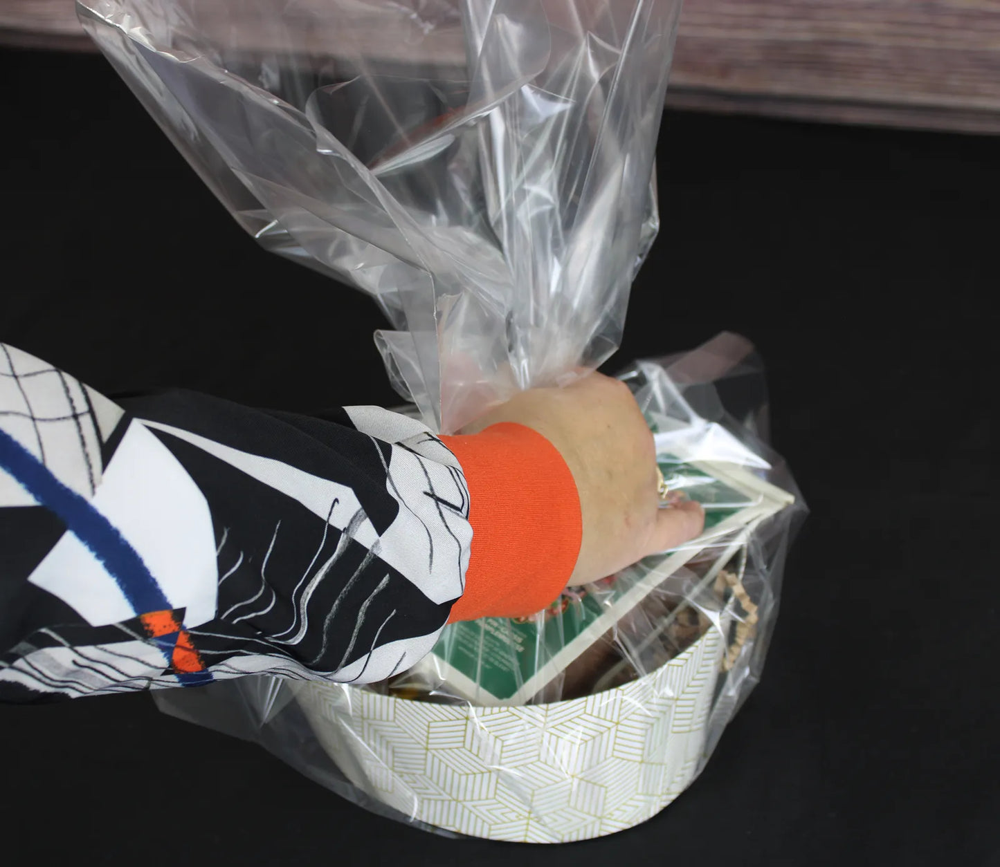 Clear polypropylene neutral pouch without gusset, 55x62.5cm