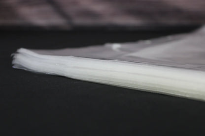 Clear polypropylene neutral pouch without gusset, 65x75cm