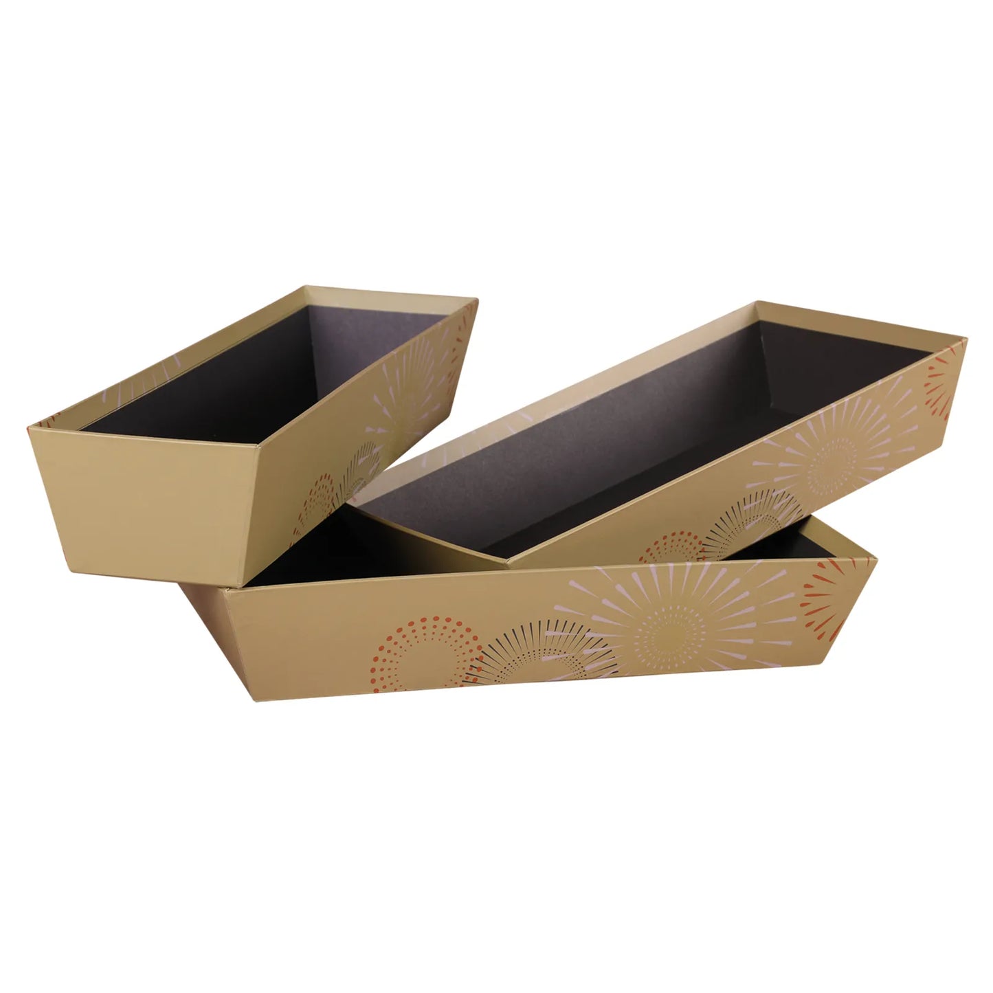 Ibiza rigid cardboard rectangular wastebasket, 36x27x7cm