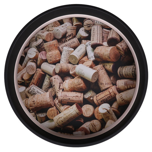 Plateau Viggo métal rond - Bouchons