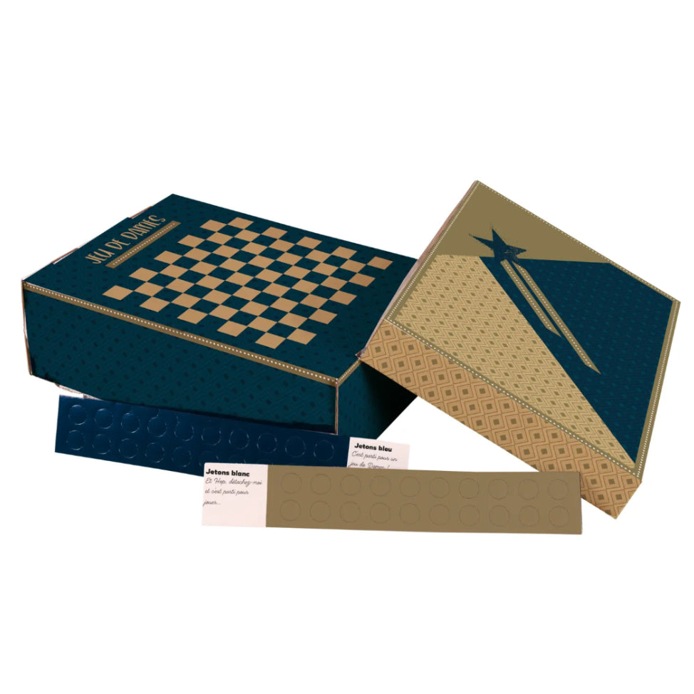 Boite couvercle Verona carton jeu de dames 33x18x10cm