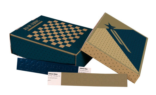 Boite couvercle Verona carton jeu de dames 33x18x10cm