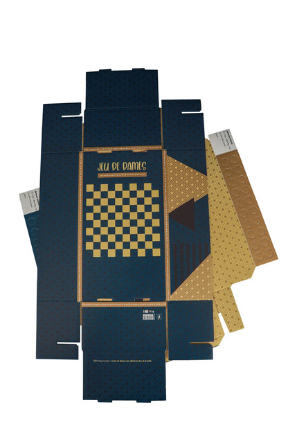Boite couvercle Verona carton jeu de dames 33x18x10cm