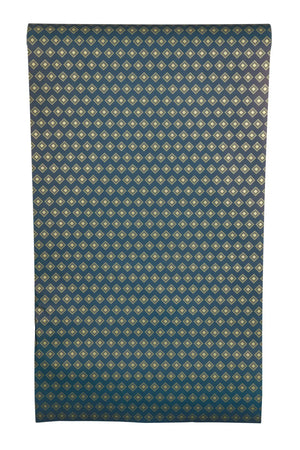 Papier cadeau Verona papier couché bleu/or 0.50x200m