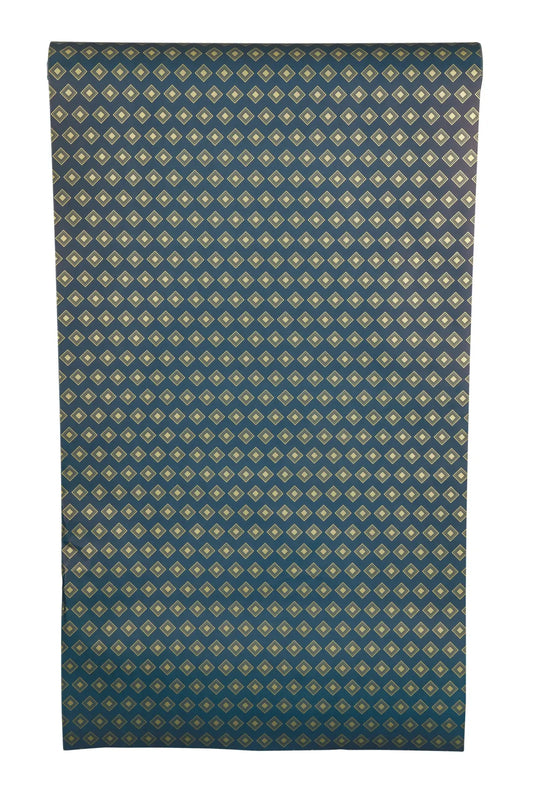 Papier cadeau Verona papier couché bleu/or 0.50x200m