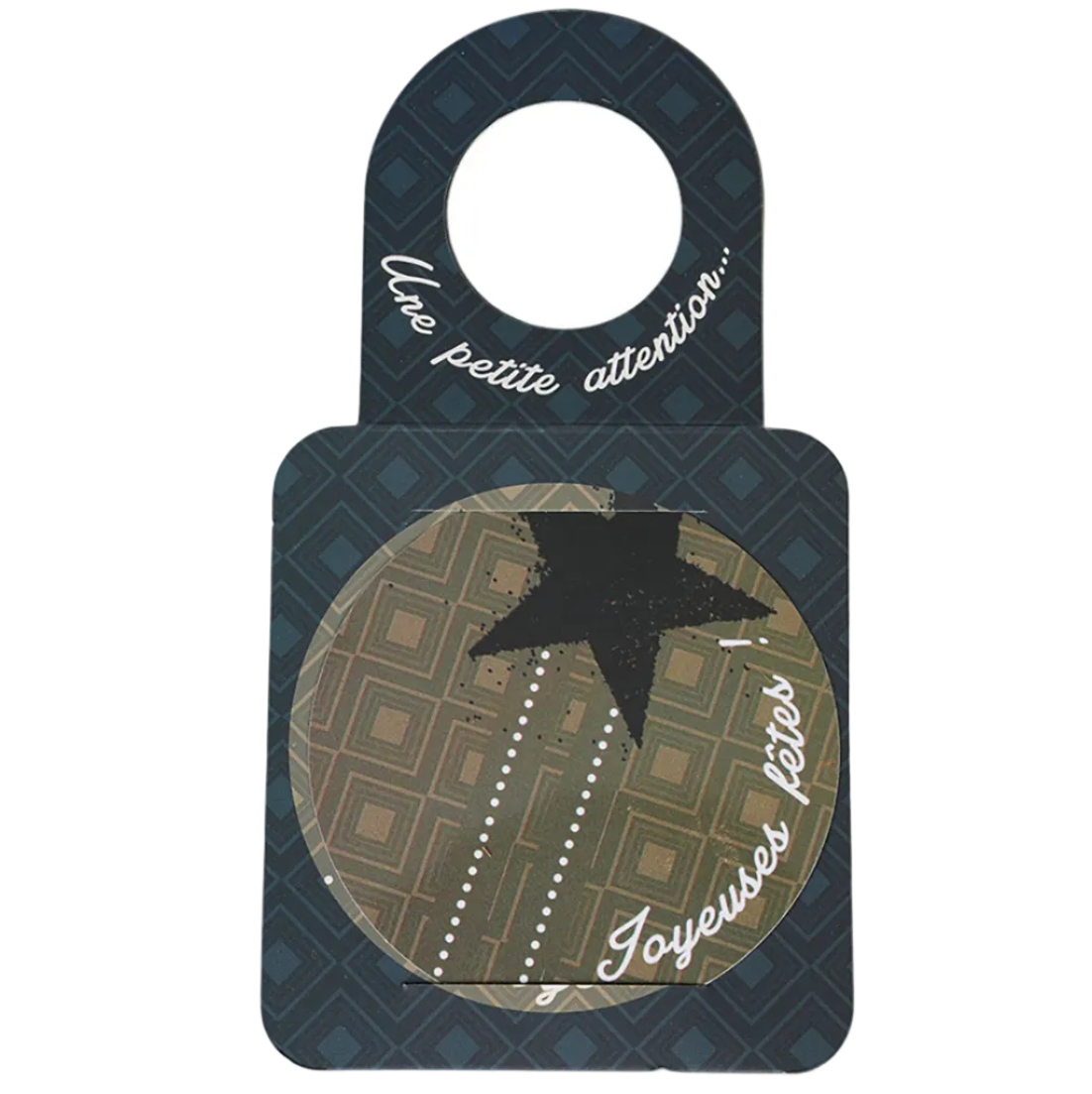 Carte message/goulot Victoria disque anti-goutte - Verona/Joyeuses Fêtes