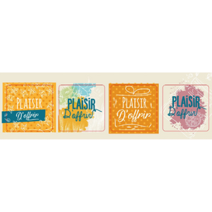 Granada Plaisir d'Offrir adhesive labels (set of 4 assorted - 1 box of 500)