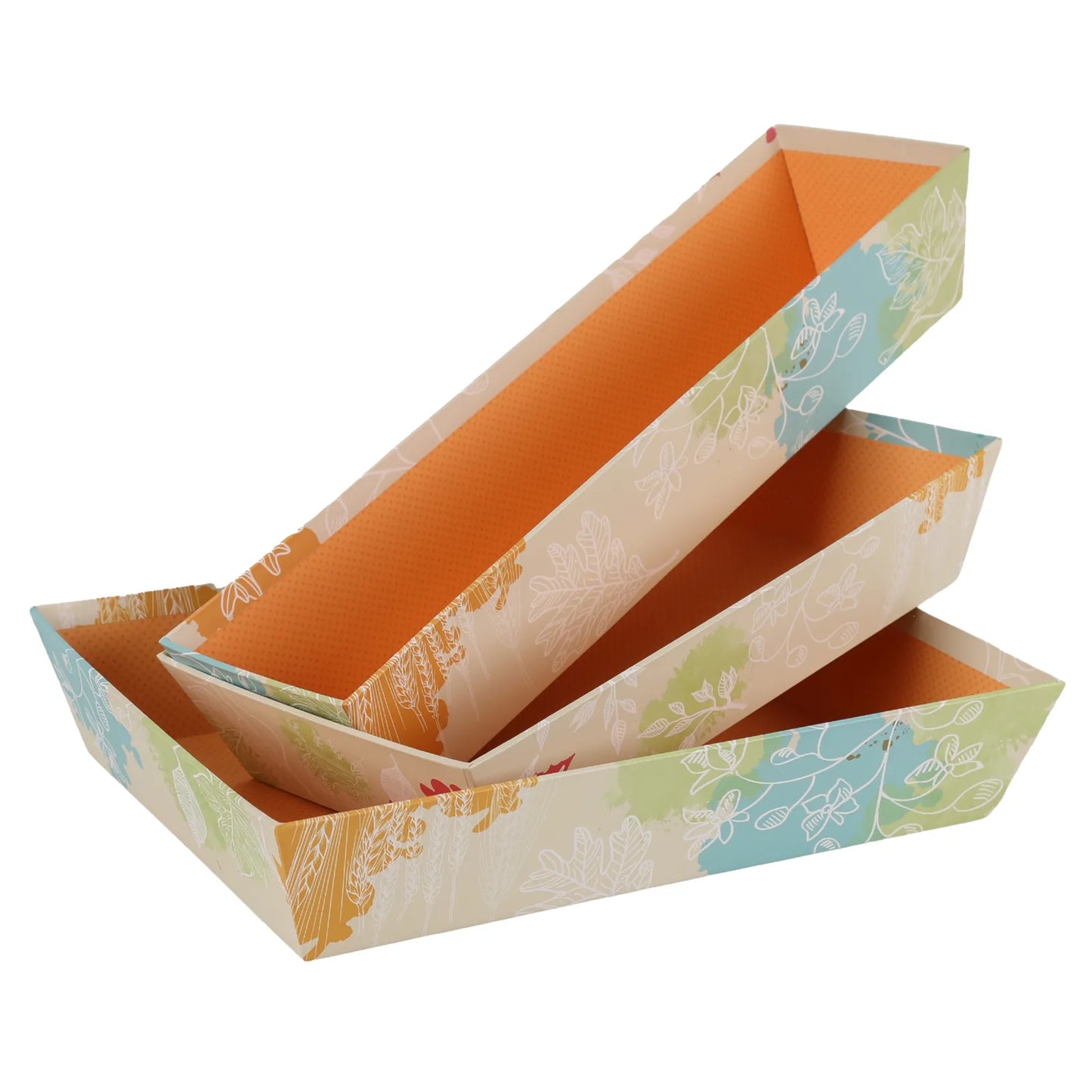 Granada rigid cardboard rectangular basket 33x20x7cm