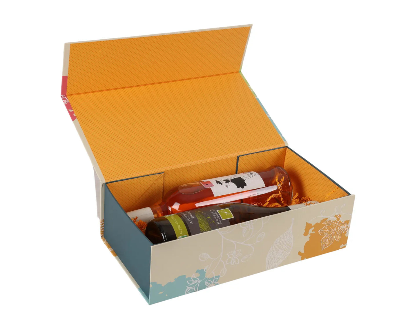 Coffre Granada carton rigide rectangle 34x18x10cm, fermeture aimant