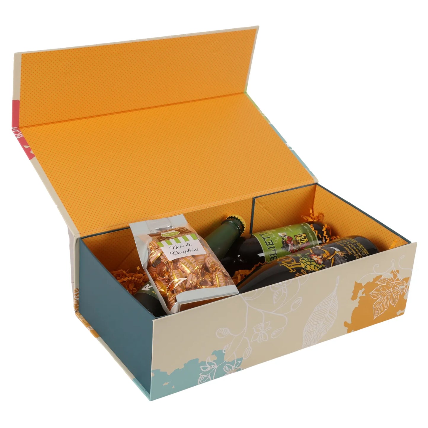 Coffre Granada carton rigide rectangle 34x18x10cm, fermeture aimant