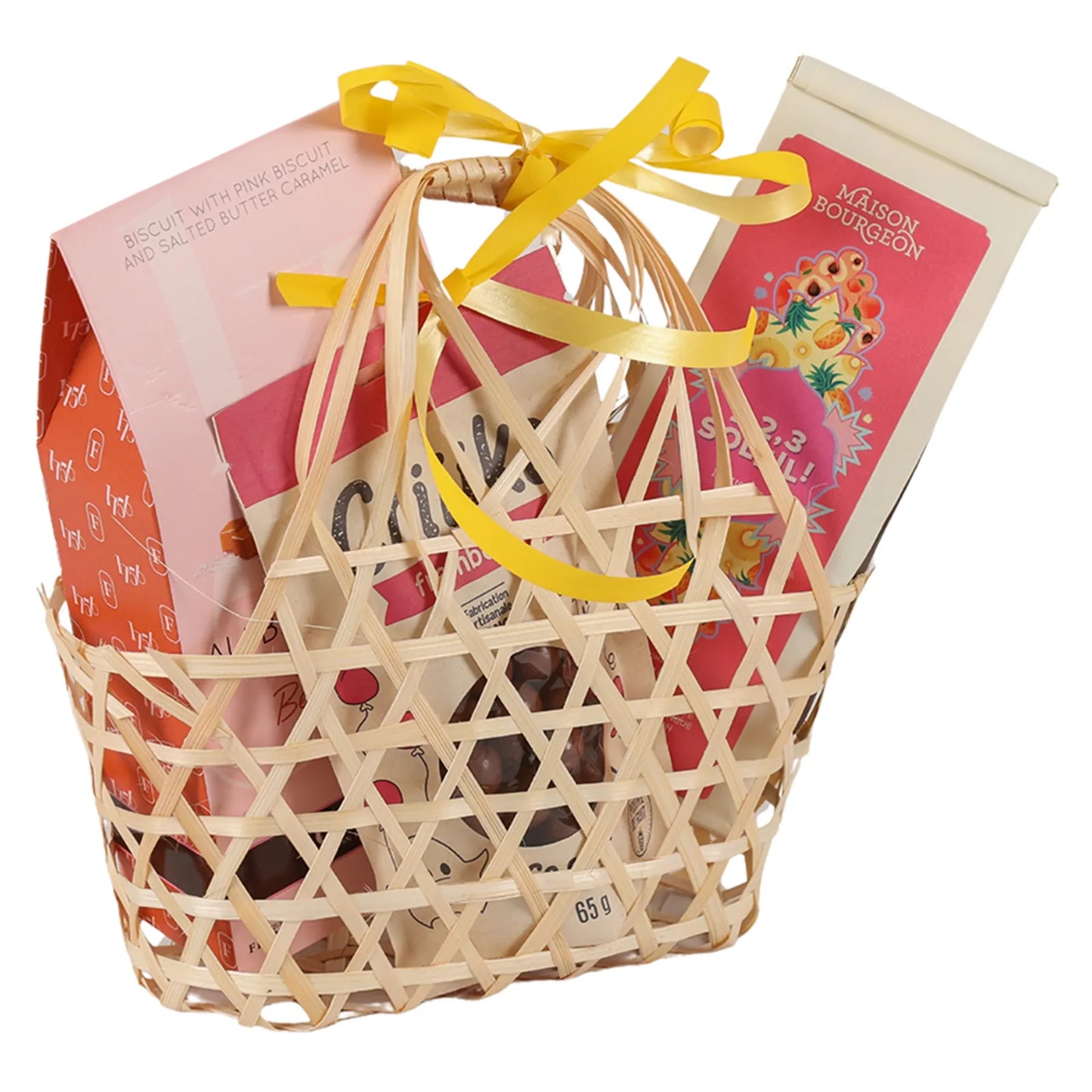 Lio openwork basket, natural bamboo, oval, 20x12x10/22cm