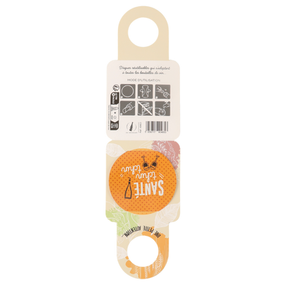 Victoria Granada anti-drip disc message/bottleneck card - Cheers!