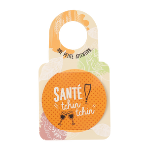Victoria Granada anti-drip disc message/bottleneck card - Cheers!