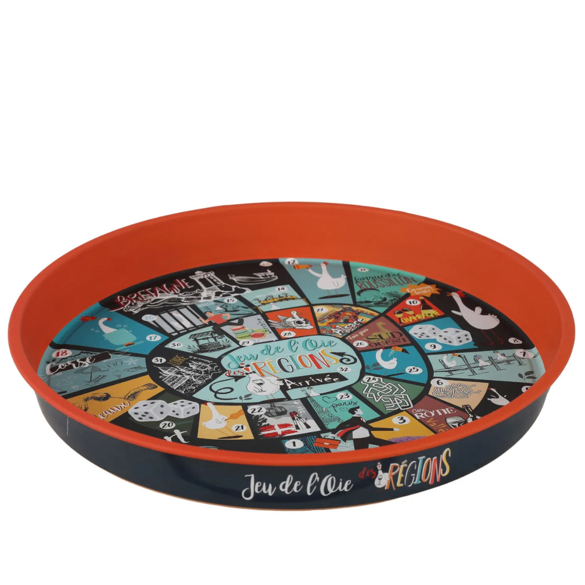 Viggo round metal game board - Regional Goose Game