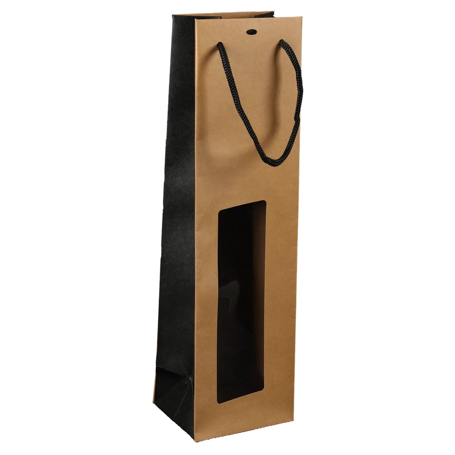 Sac Elusa papier kraft 1 bouteille fenêtre PVC