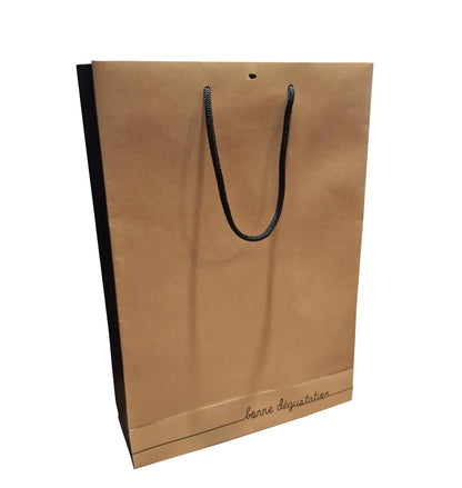 Elusa kraft paper bag with 3 PVC windows