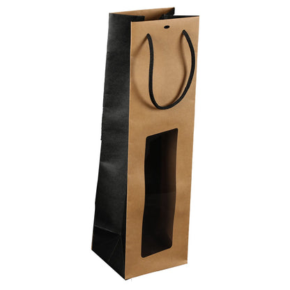 Elusa kraft paper bag with magnum window and PVC