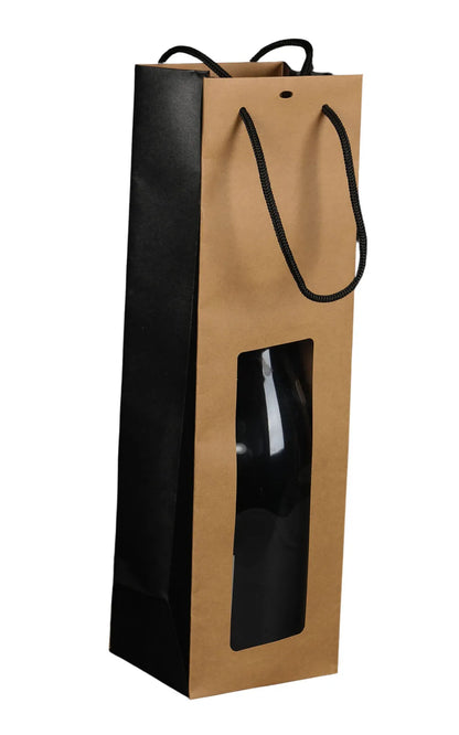Elusa kraft paper bag with magnum window and PVC