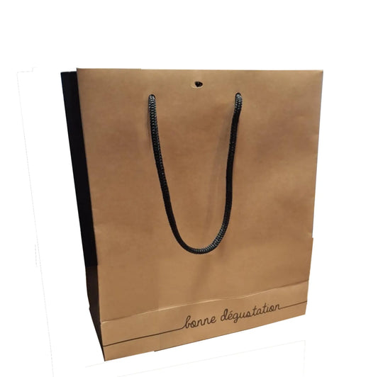 Sac Elusa papier kraft terroir 22x11x28cm fenêtre PVC