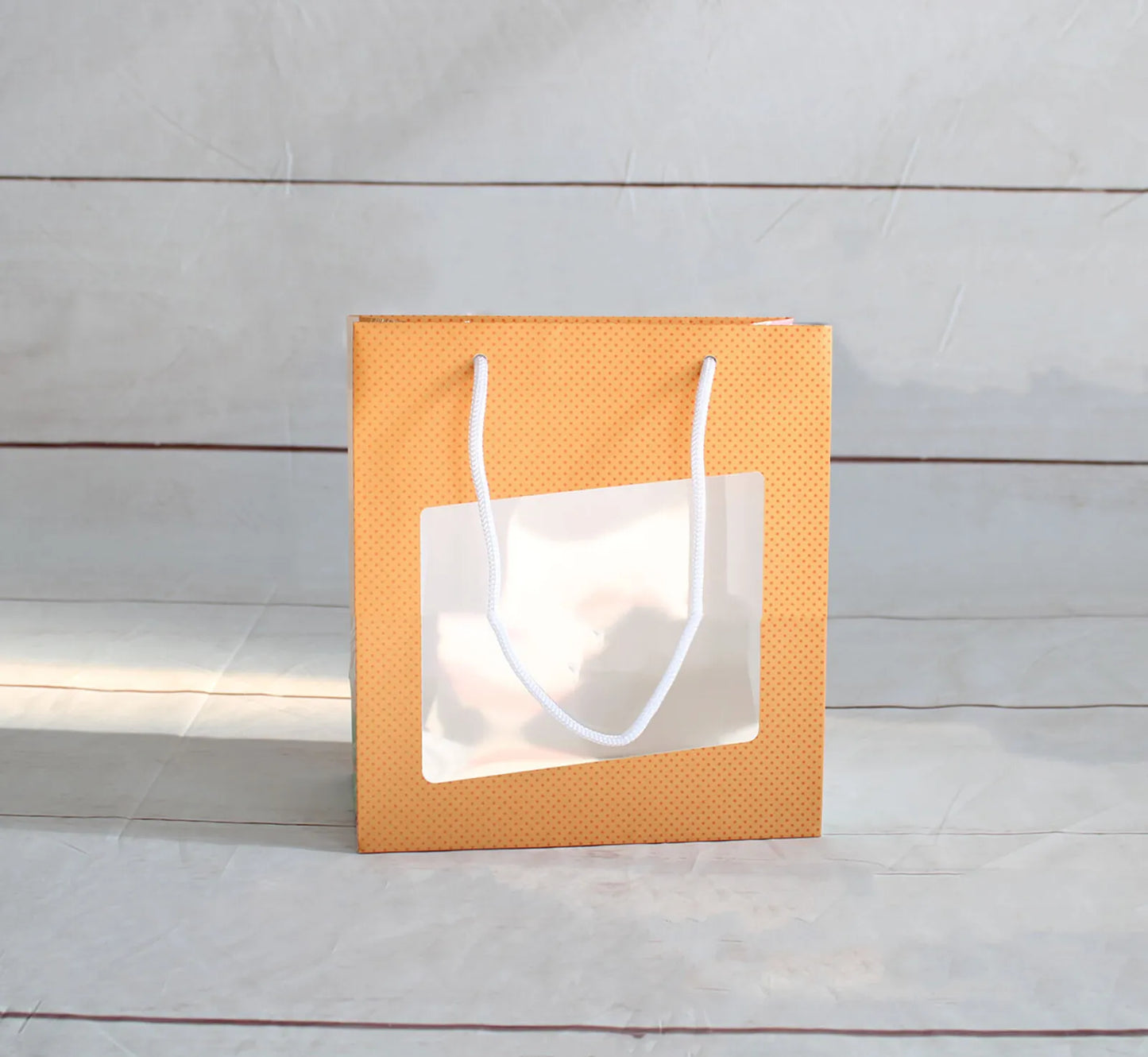 Granada kraft paper bag, local produce, 18x8x19cm, PVC window