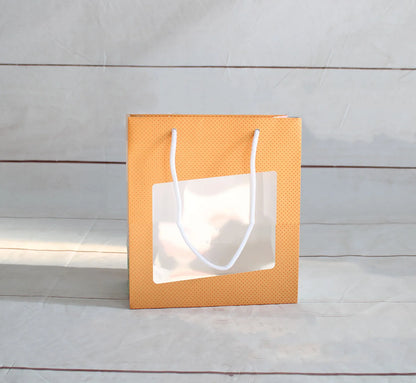 Granada kraft paper bag, local produce, 18x8x19cm, PVC window