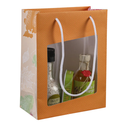 Granada kraft paper bag, local produce, 18x8x19cm, PVC window