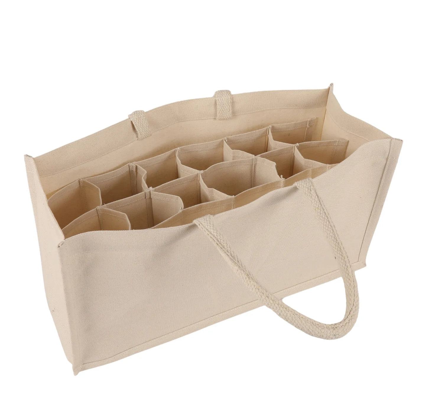 Sac Lorenzo réutilisable toile coton naturel 12 bières
