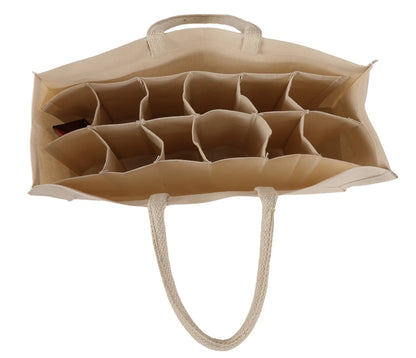 Sac Lorenzo réutilisable toile coton naturel 12 bières