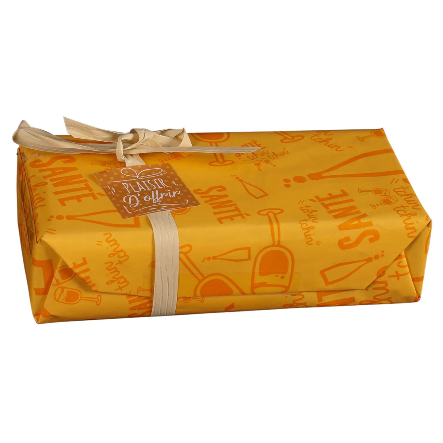 Granada orange coated gift wrap 0.70x100m