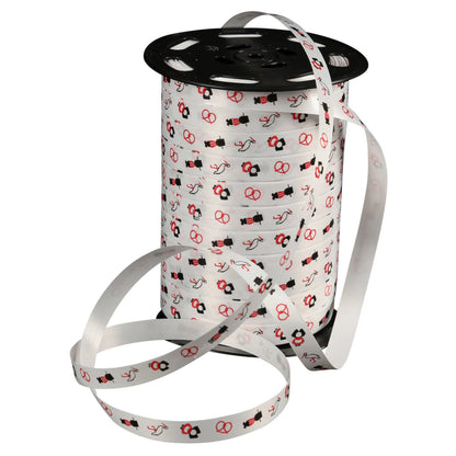 Smooth white satin ribbon - Alsace (10mm x 225m spool)