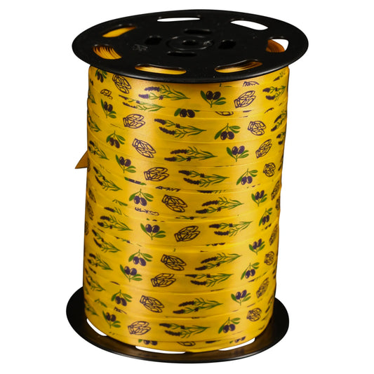Ruban Bolduc satiné lisse jaune - Provence (bobine 10mmx225m)