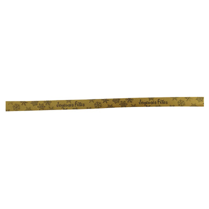 Smooth, shiny gold satin ribbon - Happy Holidays (10mm x 225m spool)