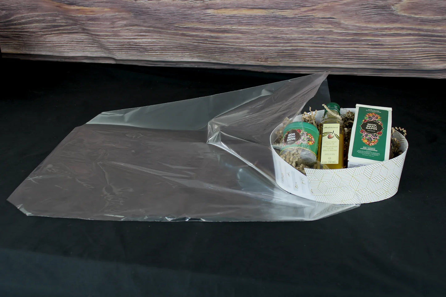 Clear polypropylene neutral pouch without gusset, 45x60cm