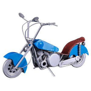 Support bouteille Félix métal bleu/gris/choco - Motard