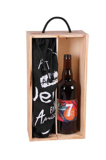 Coffret jeu Yao 1 bouteille bois couvercle noir 12 pièces - Ptit jeu dadresse