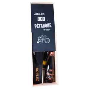 Coffret pétanque Léon 6 accessoires magnum/2 bouteilles - jpeux pas jai petanque