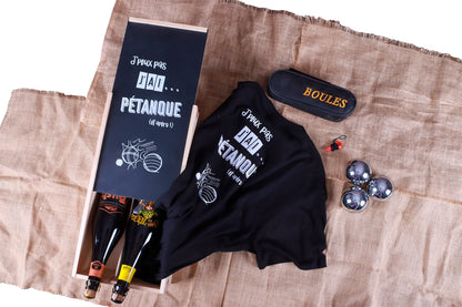 Coffret pétanque Léon 6 accessoires magnum/2 bouteilles - jpeux pas jai petanque