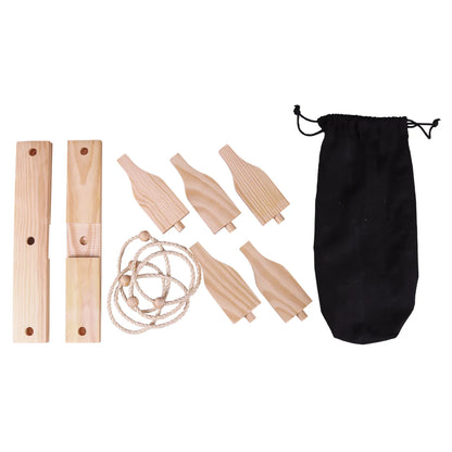 Boumba wooden ring toss game, 12 pieces